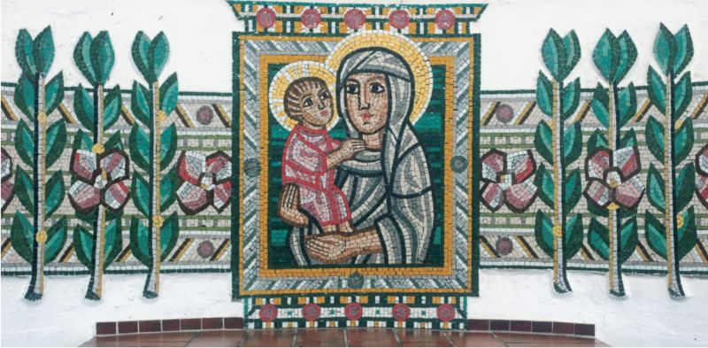 Linnich, Hubertuskapelle, Muttergottes mit Kind, Helmut Lang